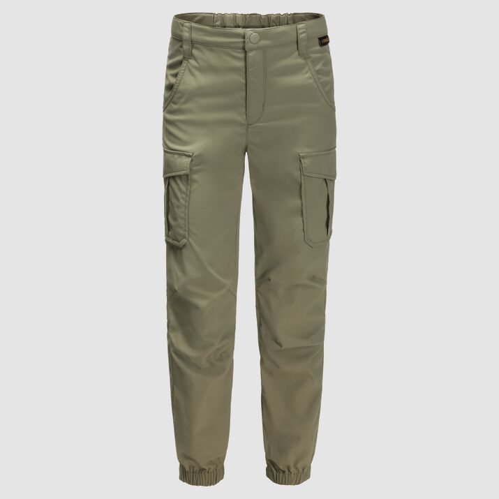 Pantalones Cortavientos Jack Wolfskin Treasure Hunter Niños Kaki Mexico-6158419